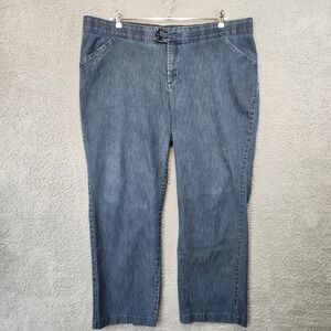 Lee Jeans Womens 24W (Fits 45x30) Medium‎ Wash Blue No Gap Waistband Casual